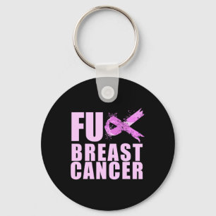 Ribbon Cancer For Breast Cancer Awareness  Keychain