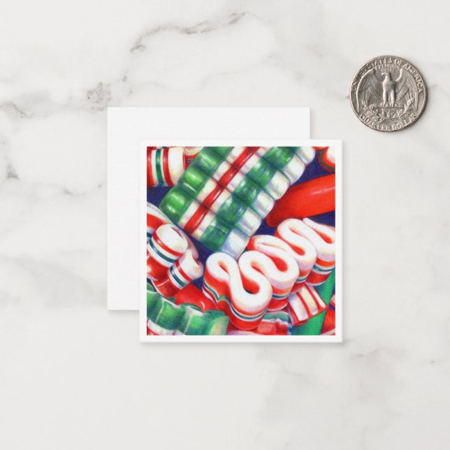 RIBBON CANDY 2.5" Square Flat Card (Front/Back In Situ)