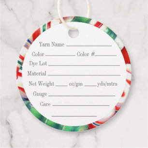RIBBON CANDY 2" Round Yarn Tags