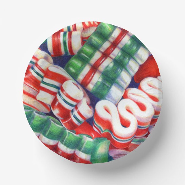 RIBBON CANDY 7" Paper Bowls Paper Plate (Front)