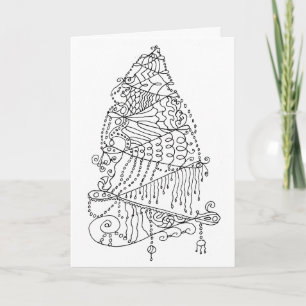 Ribbon Candy Abstract Christmas Holiday Card