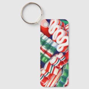 RIBBON CANDY Aluminum Rectangle Keychain