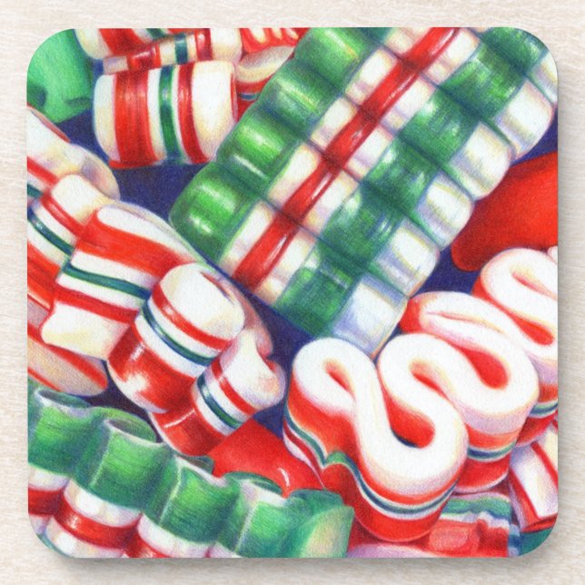 RIBBON CANDY Dessous de verre en plastique dur (Devant)
