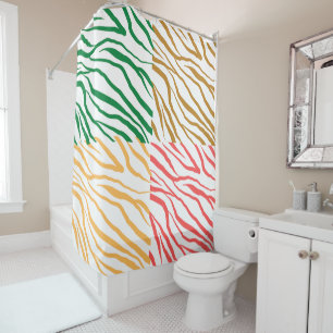 ribbon candy pattern design shower curtain