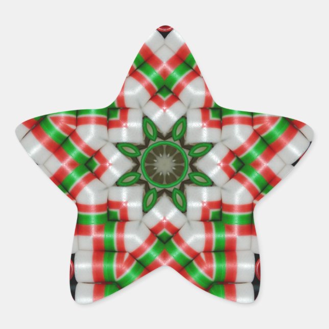 Ribbon Candy Quilt Star Dec 2012 Sticker (Front)