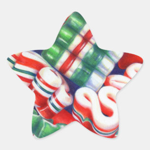Ribbon Candy Small Star Stickers
