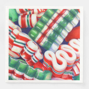 RIBBON CANDY Standard Dinner Paper Napkins