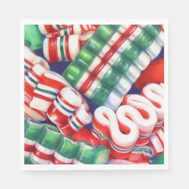 RIBBON CANDY Standard Luncheon Paper Napkins (Front)