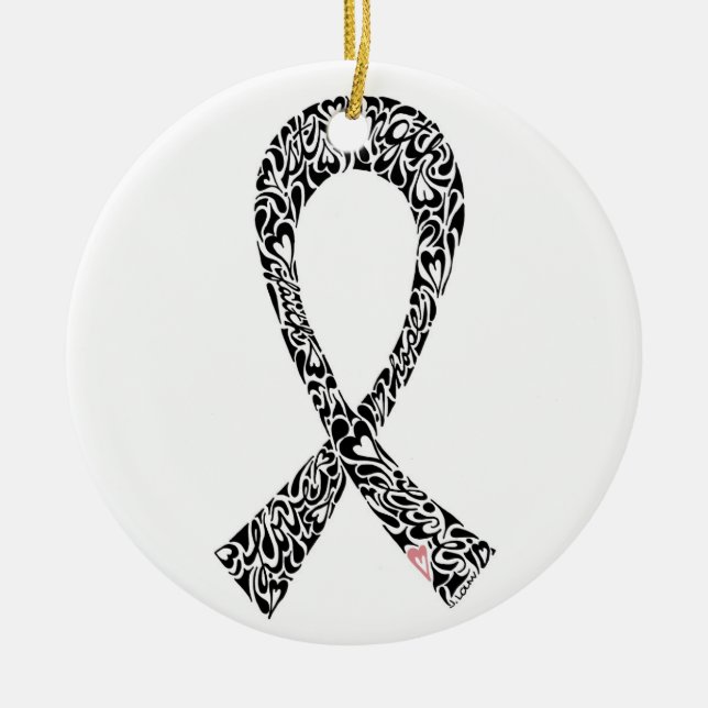 RIBBON CERAMIC ORNAMENT (Front)