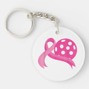 Ribbon Coeur Rose Cute Pickleball Cancer du sein A