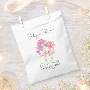 Ribbon Cosmos Seeds Baby Shower Favor Bag