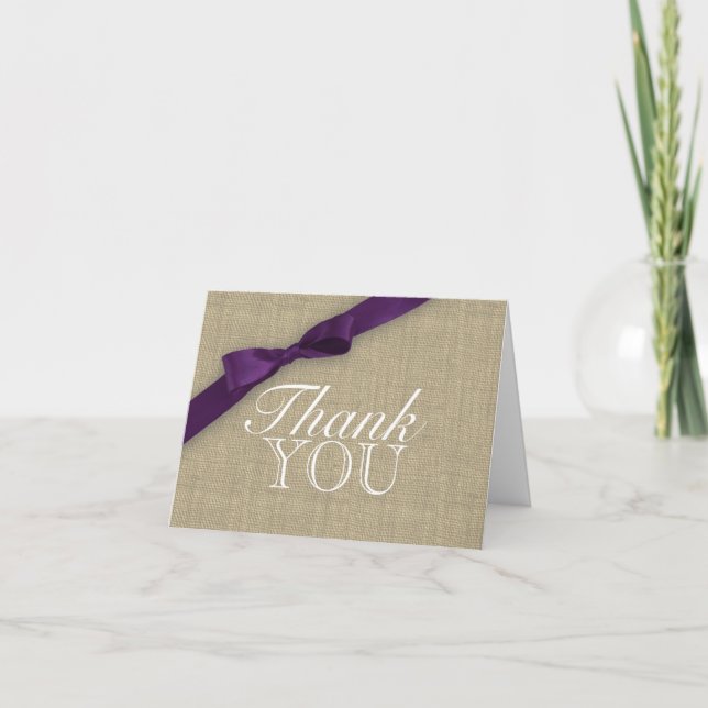 Ribbon Country Purple Thank You (Front)
