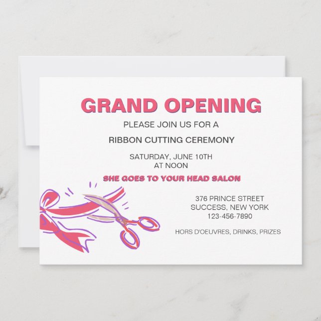 Ribbon Cutting Ceremony Invitation (Front)