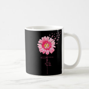 Ribbon Daisy Faith - Breast Cancer Awareness Month Coffee Mug