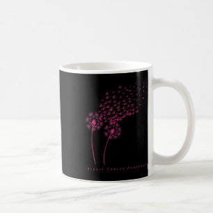 Ribbon Dandelion Faith Hope Love Breast Cancer  Coffee Mug