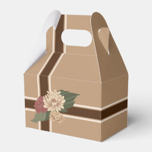 Ribbon Design with Floral Accent Favour Box