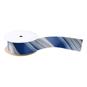 Ribbon - Diagonal Stripes in Crochet Satin Ribbon