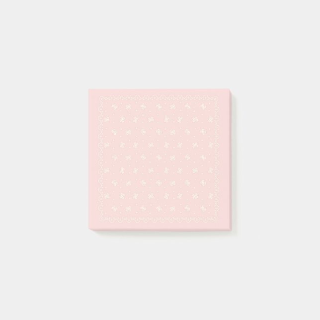 Ribbon & Dots (Pink)   Post-it Notes (Front)