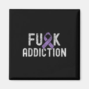 Ribbon Fck Addiction Overdose Awareness 1 Magnet