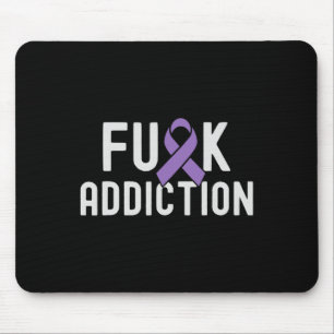 Ribbon Fck Addiction Overdose Awareness 3  Mouse Pad