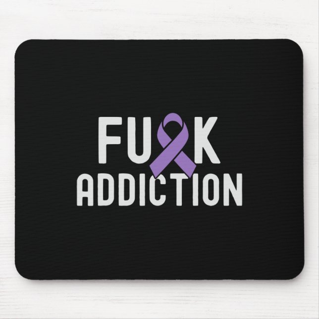 Ribbon Fck Addiction Overdose Awareness 3  Mouse Pad (Front)