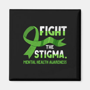 Ribbon Fight The Stigma Mental Health Mens Magnet