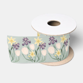 Ribbon floral satin ribbon