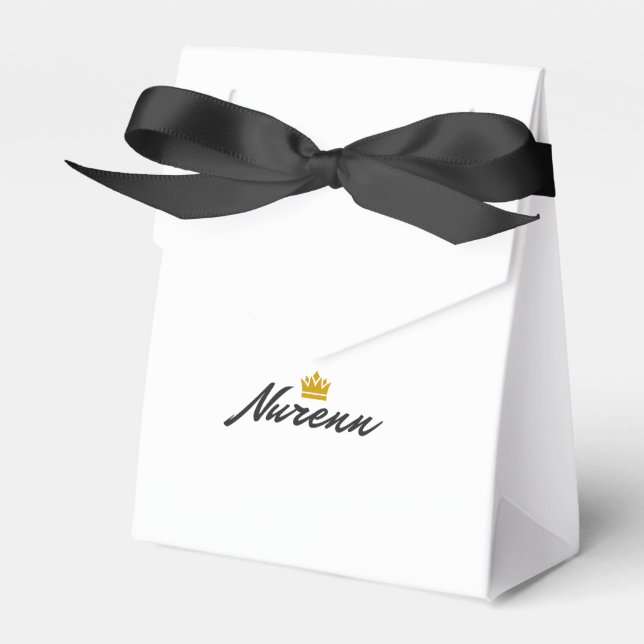 Ribbon Gift Bag Favor Box (Front Side)