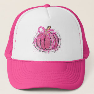 Ribbon Glitter in October We Wear Pink Trucker Hat