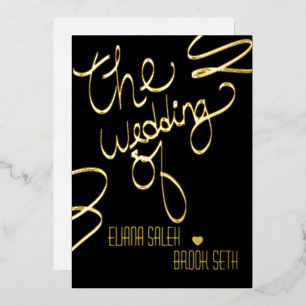 Ribbon Hand Drawn Lettering Wedding Pressed