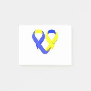 Ribbon Heart  Down Syndrome Awareness For Moms Post-it Notes