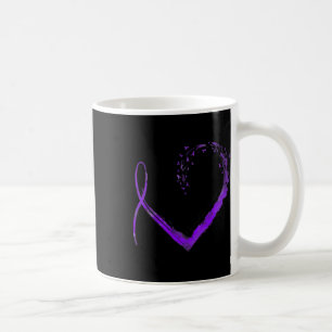 Ribbon Heart Fibromyalgia Awareness  Coffee Mug
