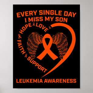 Ribbon Heart Leukaemia Awareness In Memory Of My S Poster