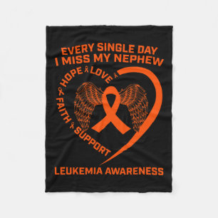 Ribbon Heart Leukaemia Awareness In Memory Of Neph Fleece Blanket