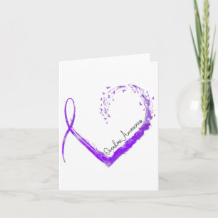 Ribbon Heart Overdose Awareness 1 Card