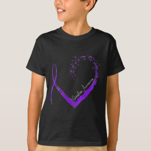Ribbon Heart Overdose Awareness  T-Shirt
