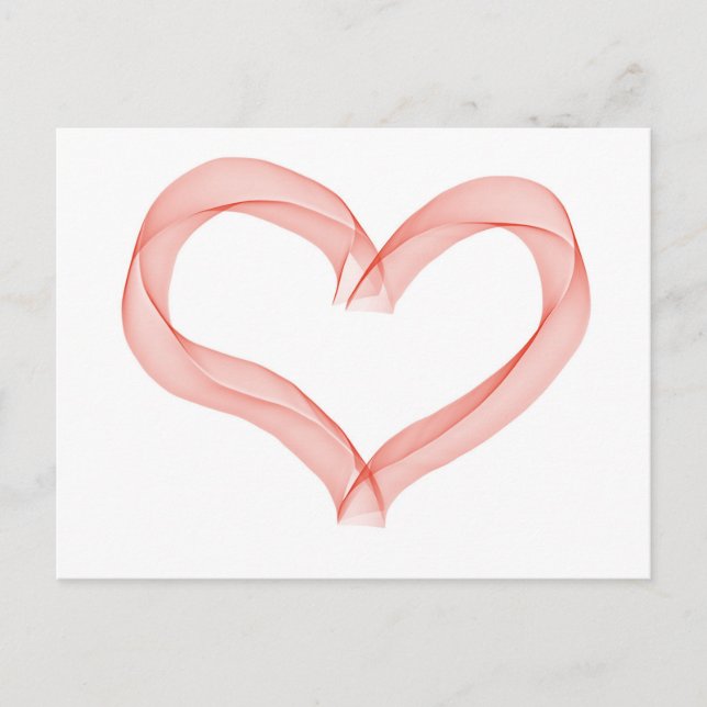 Ribbon heart postcard (Front)