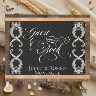 Ribbon & Heart Wedding - Peach Guest Book