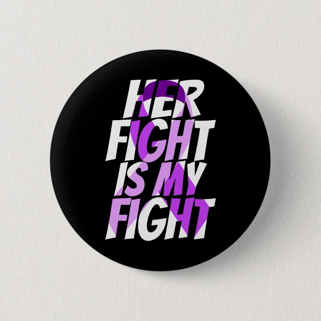 Ribbon Heimer Disease Awareness  2 Inch Round Button (Front)