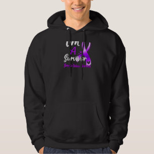 Ribbon I'm A Survivor Domestic Violence Awareness  Hoodie