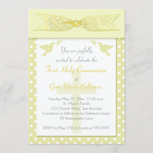RIBBON IMPRIMÉ Invitation de la 1re sainte communi