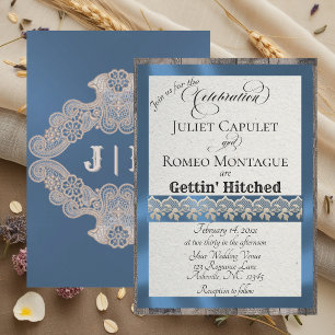 Ribbon & Lace Gettin' Hitched - Blue