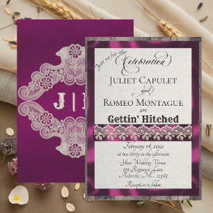Ribbon & Lace Gettin' Hitched - Plum
