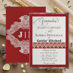 Ribbon & Lace Gettin' Hitched - Red