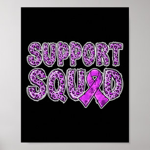 Ribbon Leopard Print Support Squad Overdose 