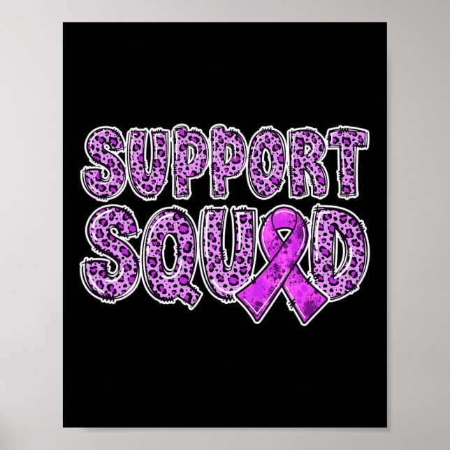 Ribbon Leopard Print Support Squad Overdose  (Front)