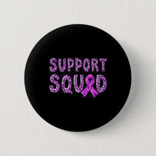 Ribbon Leopard Print Support Squad Overdose 1 2 Inch Round Button