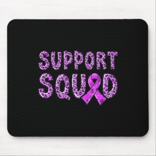 Ribbon Leopard Print Support Squad Overdose 1 Mouse Pad