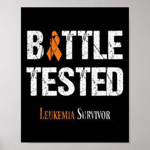 Ribbon Leukaemia Awareness Battle Tested Poster