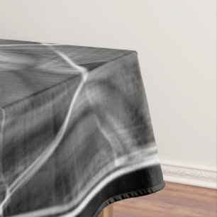 Ribbon-like curves, striking the embossed lines tablecloth